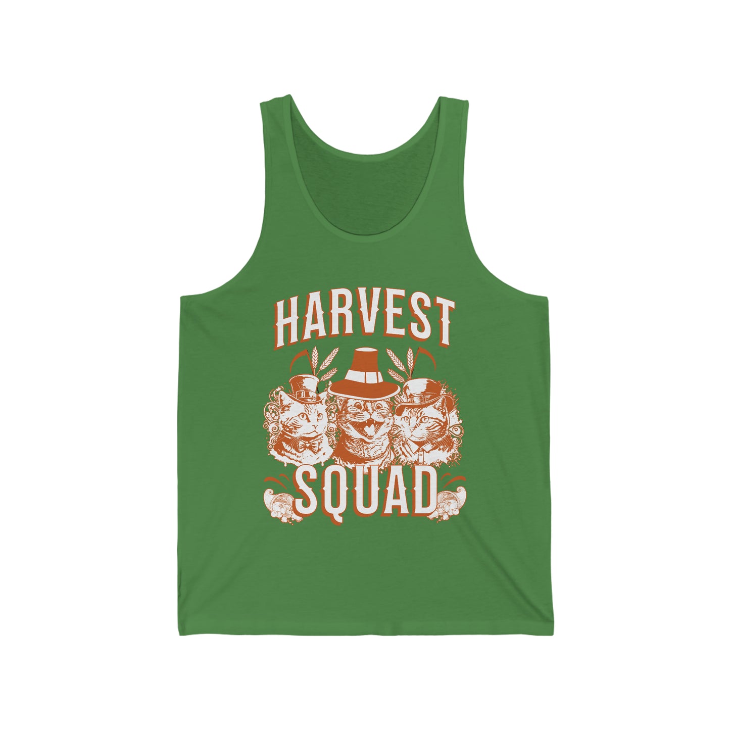 Harvest Squad Cool Cats Steam Punk Halloween or Thanksgiving Jersey Tank