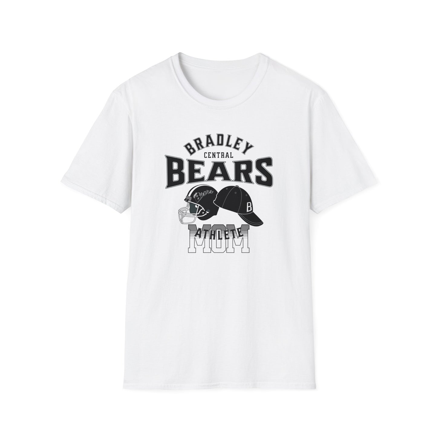 Personalized Bears Athlete Baseball Hat, Football Helmet , 2 Sport Athlete Unisex Softstyle T-Shirt