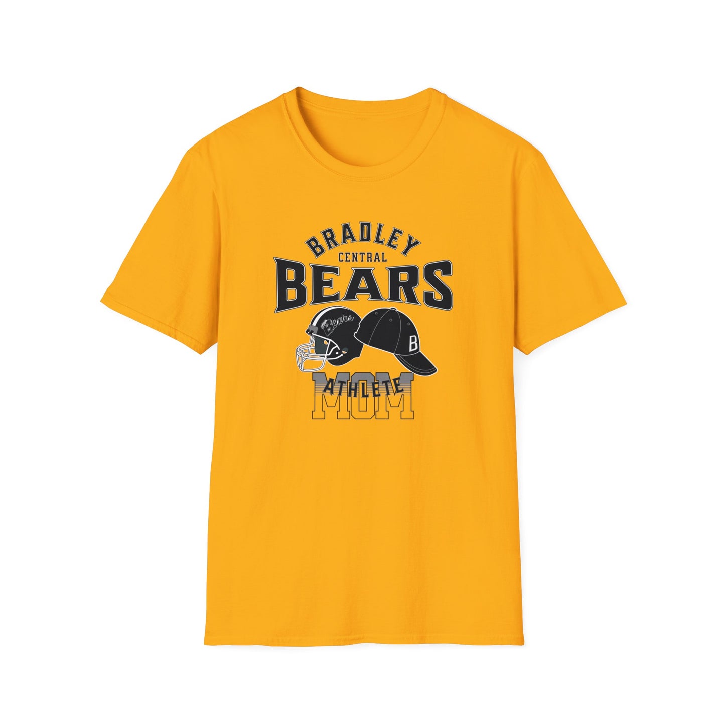 Personalized Bears Athlete Baseball Hat, Football Helmet , 2 Sport Athlete Unisex Softstyle T-Shirt