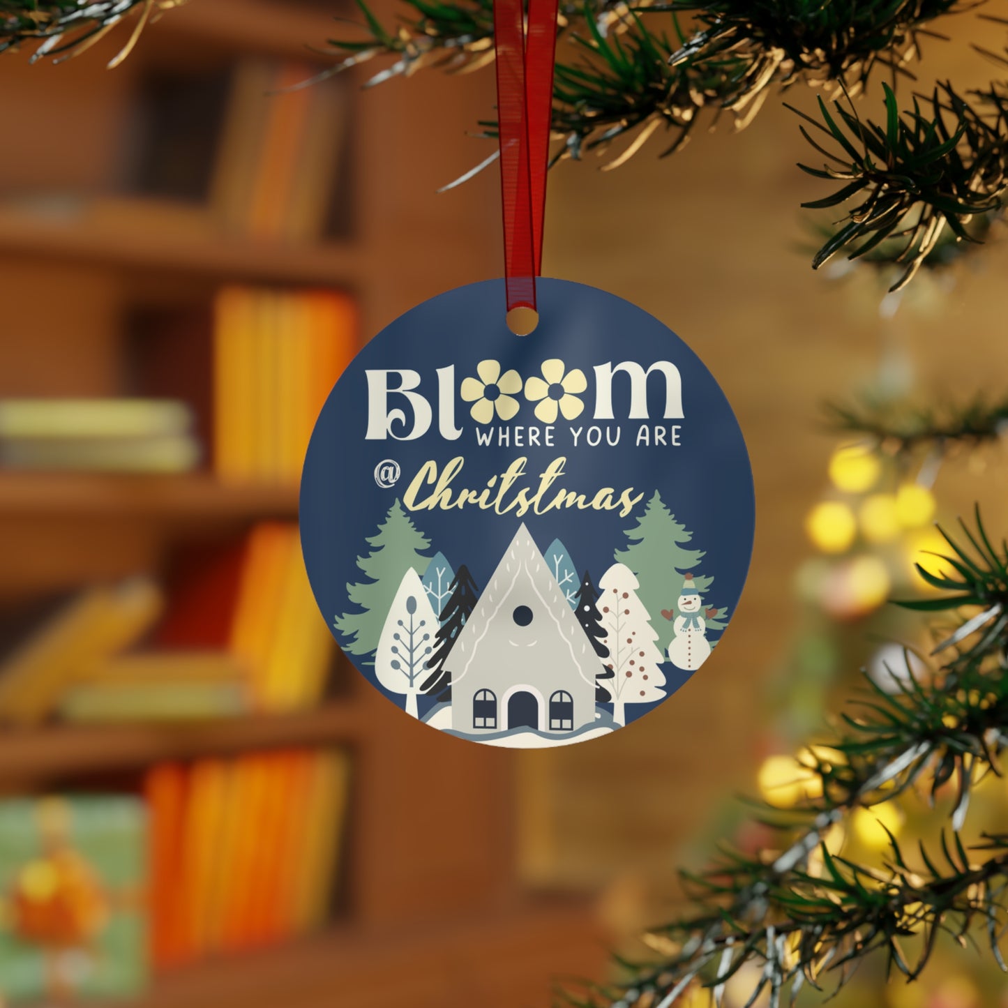 Bloom where you are @ Christmas Metal Ornaments