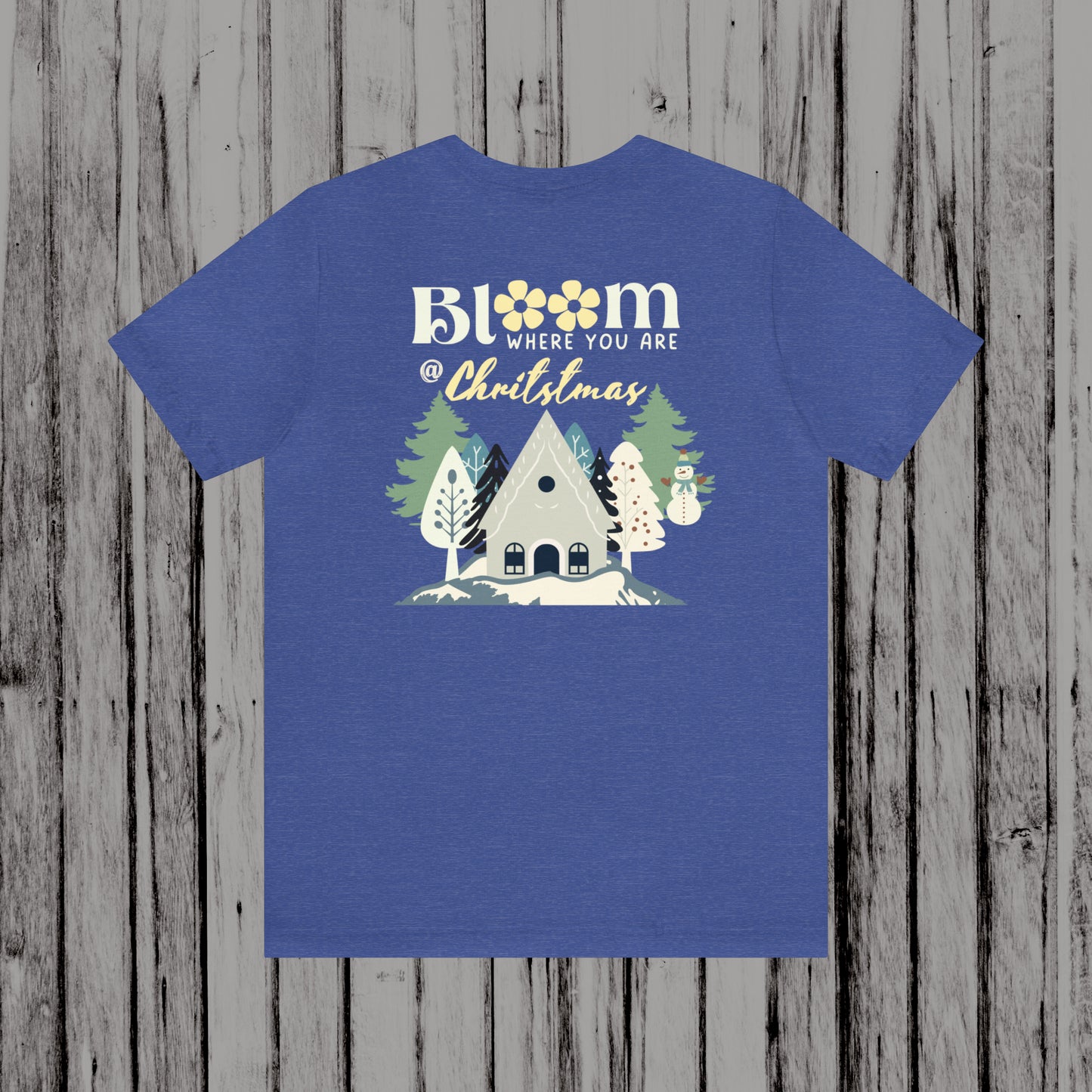 Bloom Where you are at Christmas Unisex Jersey Short Sleeve Tee