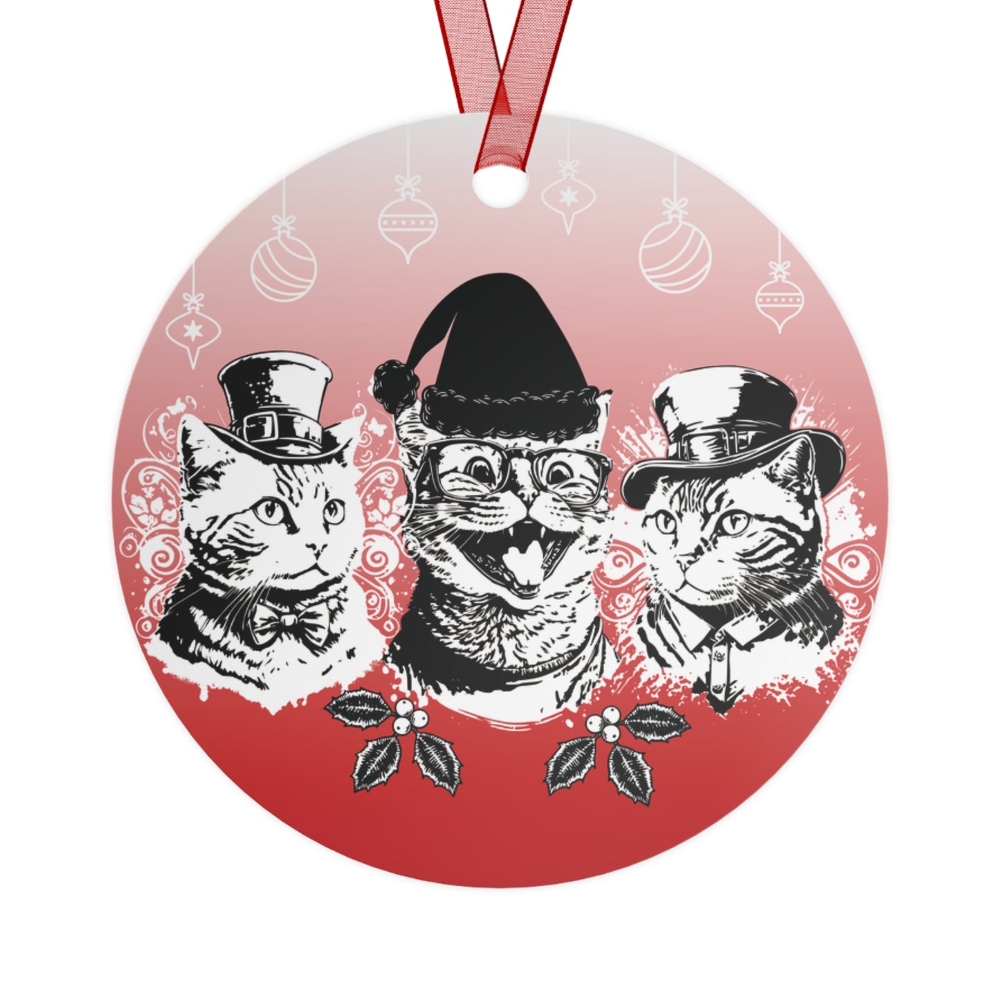 Holiday Squad Cool Cat Steam Punk Christmas Ornament