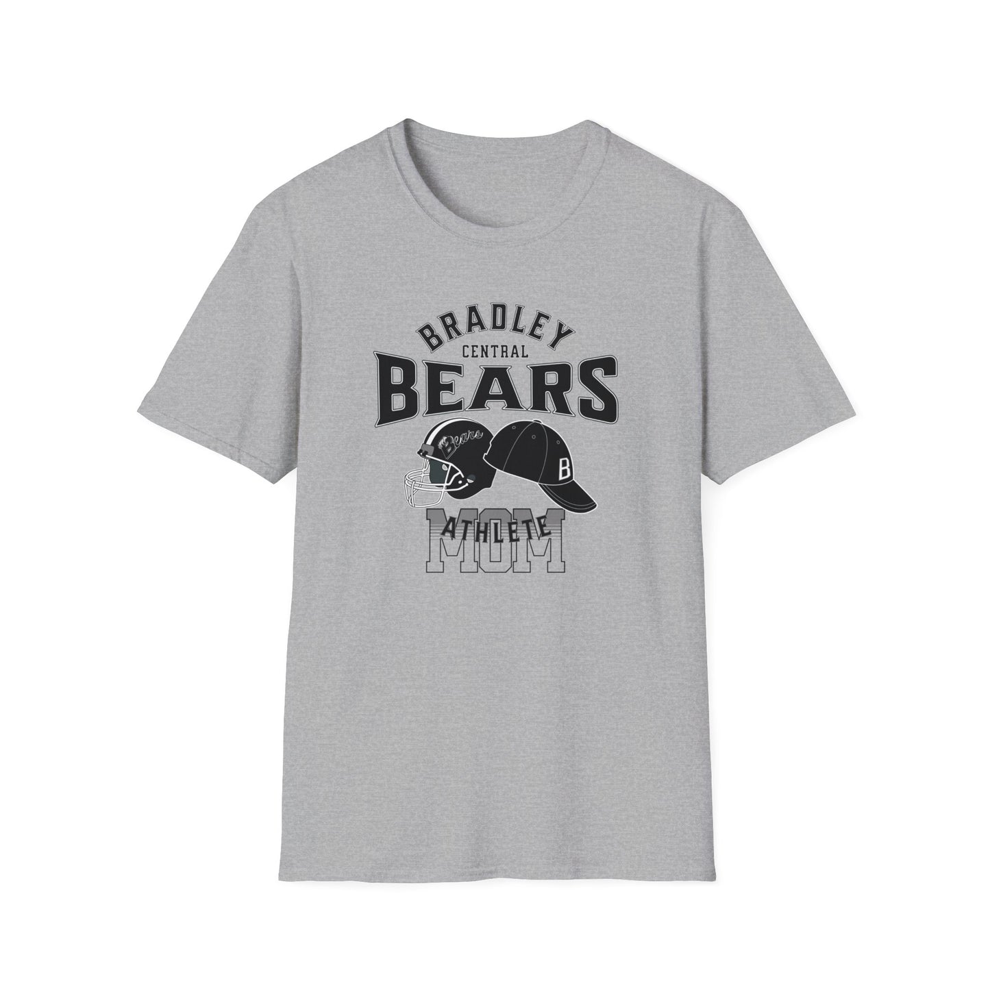Personalized Bears Athlete Baseball Hat, Football Helmet , 2 Sport Athlete Unisex Softstyle T-Shirt