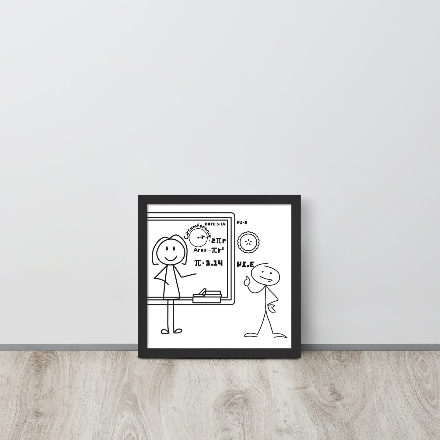 Pi Day Pie Day Female Chalkboard Framed Poster