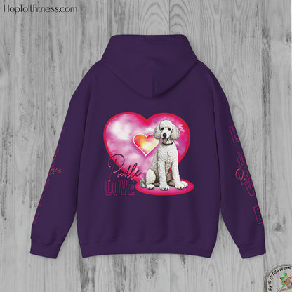 Personalizable Arm Sleave Poodle Love Unisex Heavy Blend™ Hooded Sweatshirt