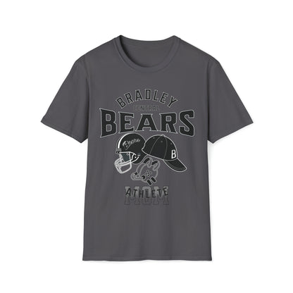Personalized BCHS Bears  3 Sport Athlete Wrestling Headgear, Baseball Hat & Football Helmet Unisex Softstyle T-Shirt