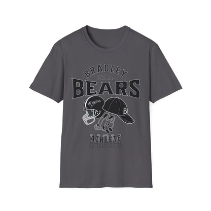 Personalized Bears Athlete Baseball Hat, Football Helmet , 2 Sport Athlete Unisex Softstyle T-Shirt