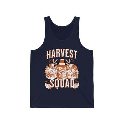 Harvest Squad Cool Cats Steam Punk Halloween or Thanksgiving Jersey Tank
