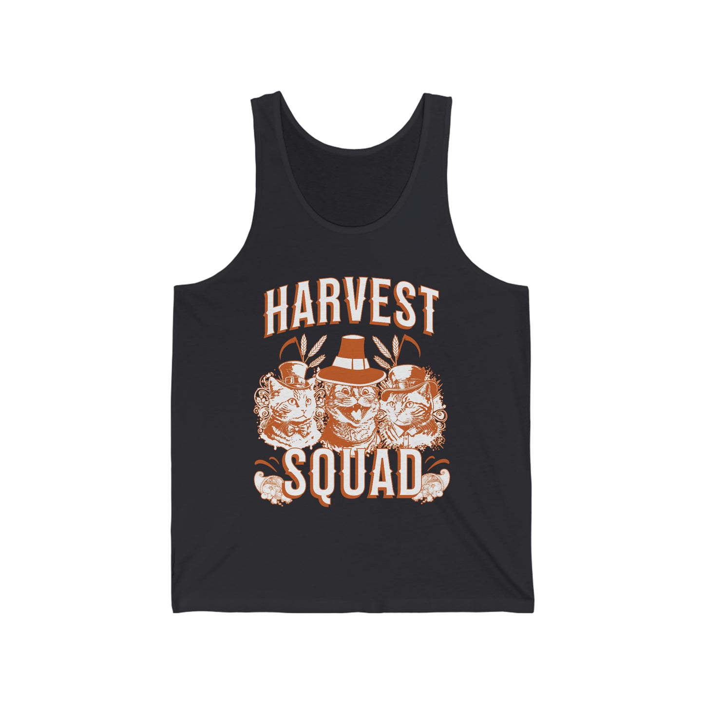 Harvest Squad Cool Cats Steam Punk Halloween or Thanksgiving Jersey Tank