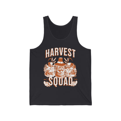 Harvest Squad Cool Cats Steam Punk Halloween or Thanksgiving Jersey Tank