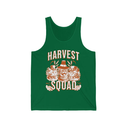 Harvest Squad Cool Cats Steam Punk Halloween or Thanksgiving Jersey Tank