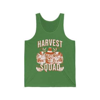 Harvest Squad Cool Cats Steam Punk Halloween or Thanksgiving Jersey Tank