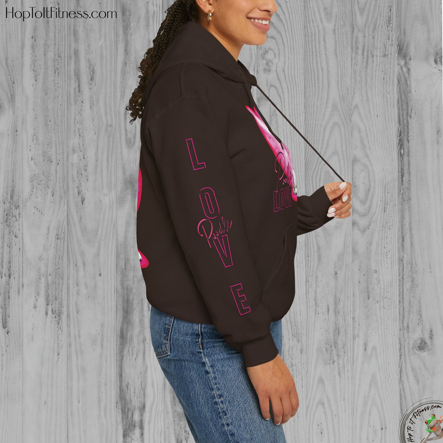 Personalizable Arm Sleave Poodle Love Unisex Heavy Blend™ Hooded Sweatshirt