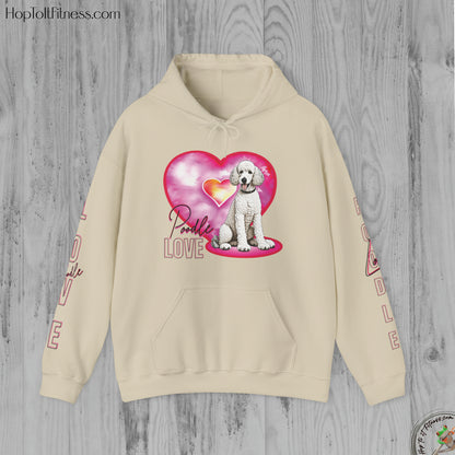 Personalizable Arm Sleave Poodle Love Unisex Heavy Blend™ Hooded Sweatshirt