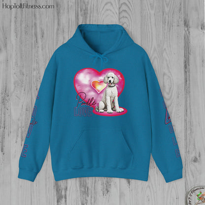 Personalizable Arm Sleave Poodle Love Unisex Heavy Blend™ Hooded Sweatshirt