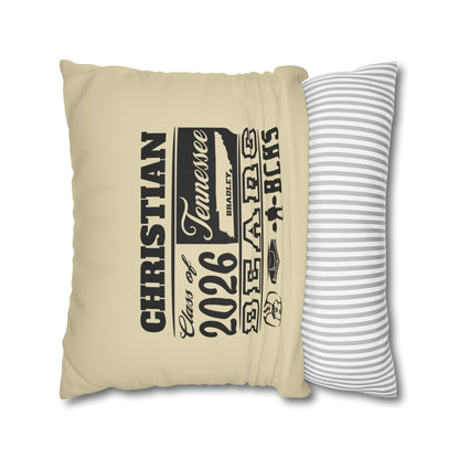 Custom Graduation Pillowcase #2– "BCHS Class of 2026 Bears" Faux Suede Throw Pillow