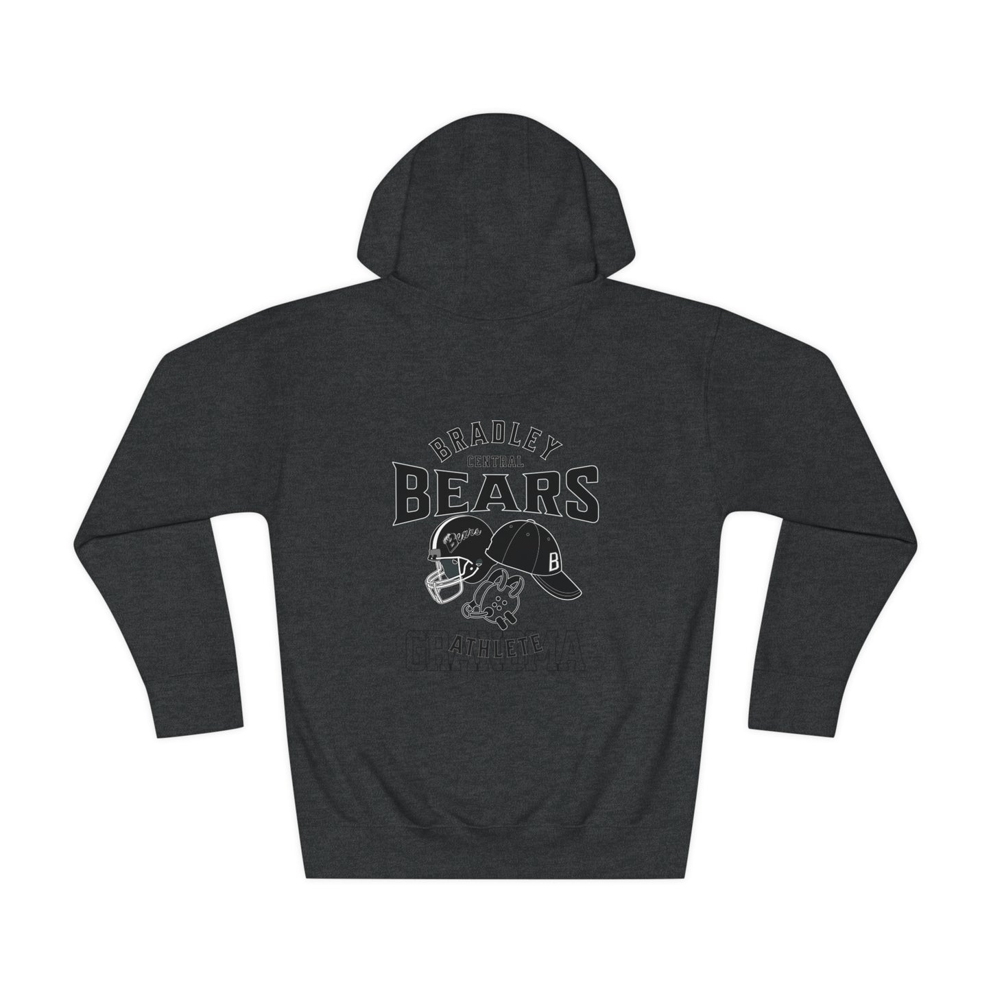 Personalized BCHS Bears 3 Sport Athlete Mom, Wrestling Headgear, Baseball Hat, & Football Helmet Unisex Fleece Hoodie