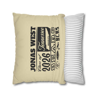 Custom Graduation Pillowcase – "BCHS Class of 2026 Bears" Faux Suede Throw Pillow