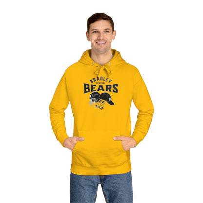 Personalized BCHS Bears 3 Sport Athlete Mom, Wrestling Headgear, Baseball Hat, & Football Helmet Unisex Fleece Hoodie