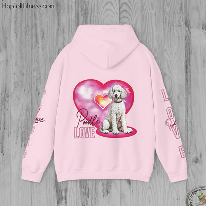 Personalizable Arm Sleave Poodle Love Unisex Heavy Blend™ Hooded Sweatshirt