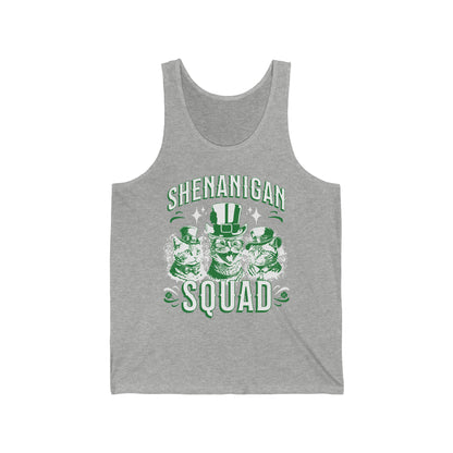 Shenanigan Squad Cool Cats Steam Punk St. Patrick's Day Unisex Jersey Tank