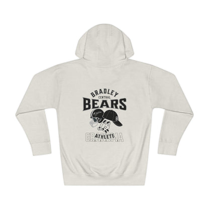 Personalized BCHS Bears 3 Sport Athlete Mom, Wrestling Headgear, Baseball Hat, & Football Helmet Unisex Fleece Hoodie