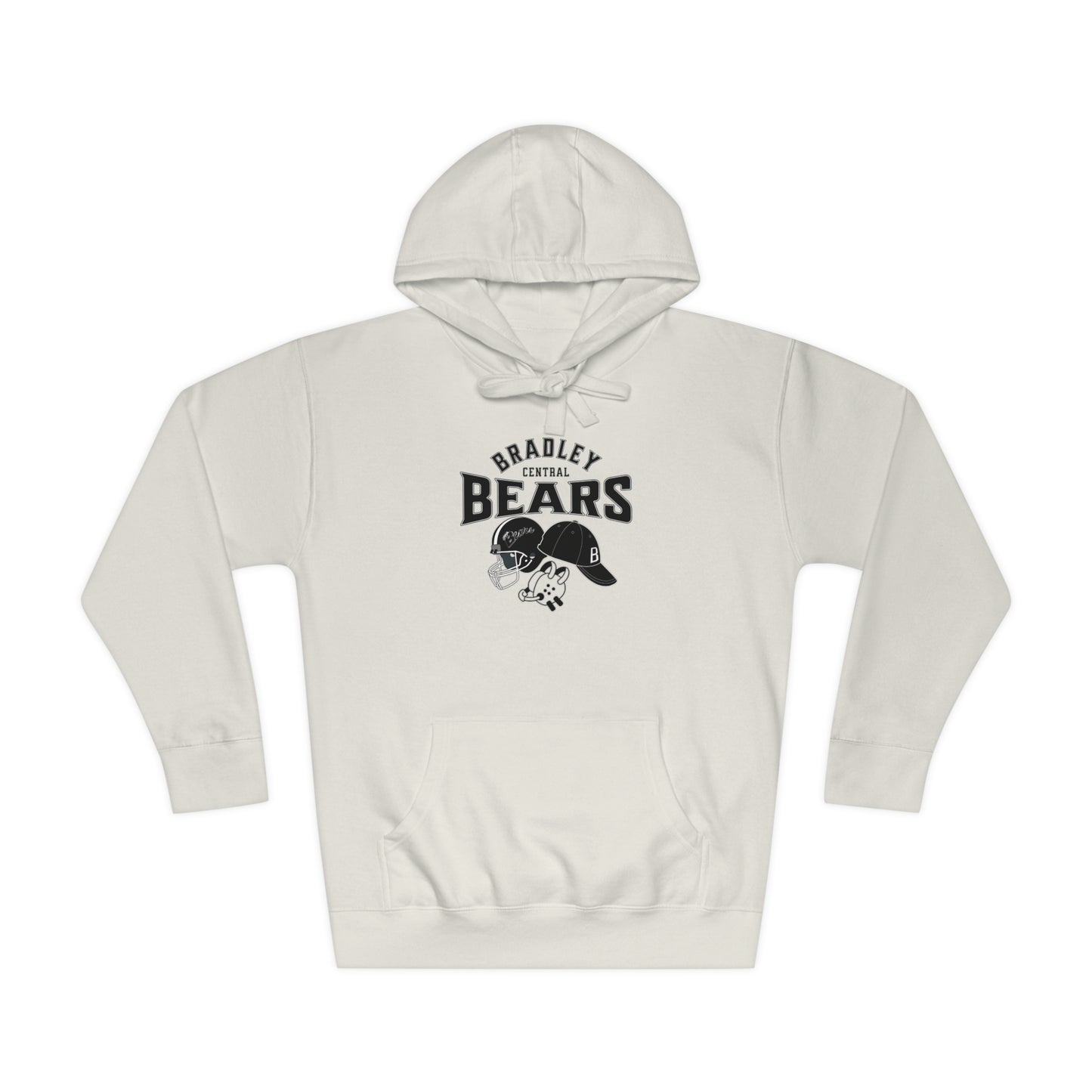 Personalized BCHS Bears 3 Sport Athlete Mom, Wrestling Headgear, Baseball Hat, & Football Helmet Unisex Fleece Hoodie