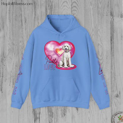 Personalizable Arm Sleave Poodle Love Unisex Heavy Blend™ Hooded Sweatshirt