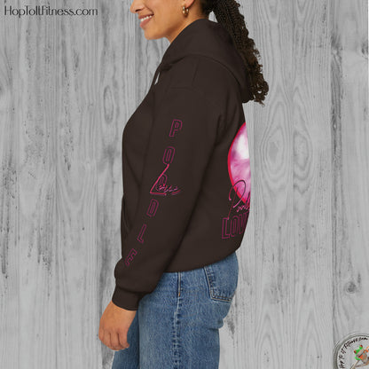 Personalizable Arm Sleave Poodle Love Unisex Heavy Blend™ Hooded Sweatshirt