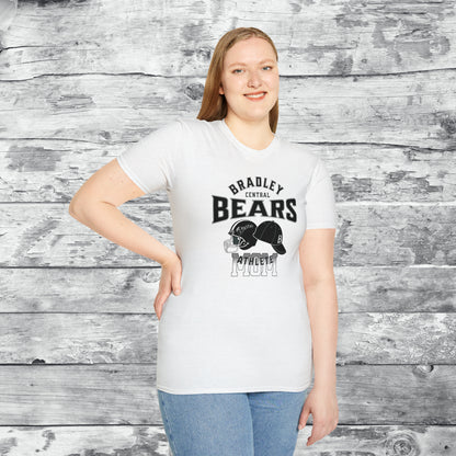Personalized Bears Athlete Baseball Hat, Football Helmet , 2 Sport Athlete Unisex Softstyle T-Shirt