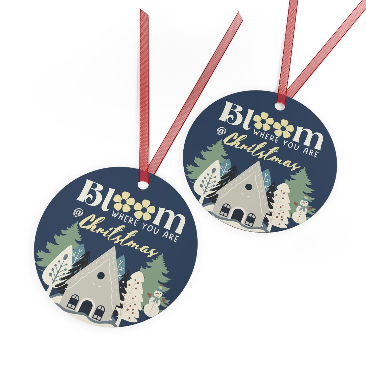 Bloom where you are @ Christmas Metal Ornaments