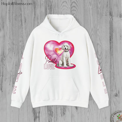 Personalizable Arm Sleave Poodle Love Unisex Heavy Blend™ Hooded Sweatshirt