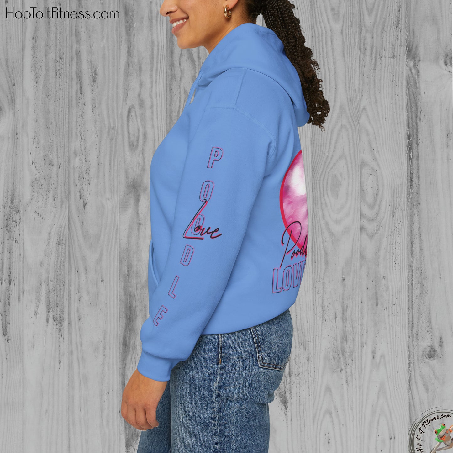 Personalizable Arm Sleave Poodle Love Unisex Heavy Blend™ Hooded Sweatshirt