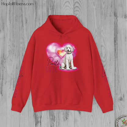 Personalizable Arm Sleave Poodle Love Unisex Heavy Blend™ Hooded Sweatshirt