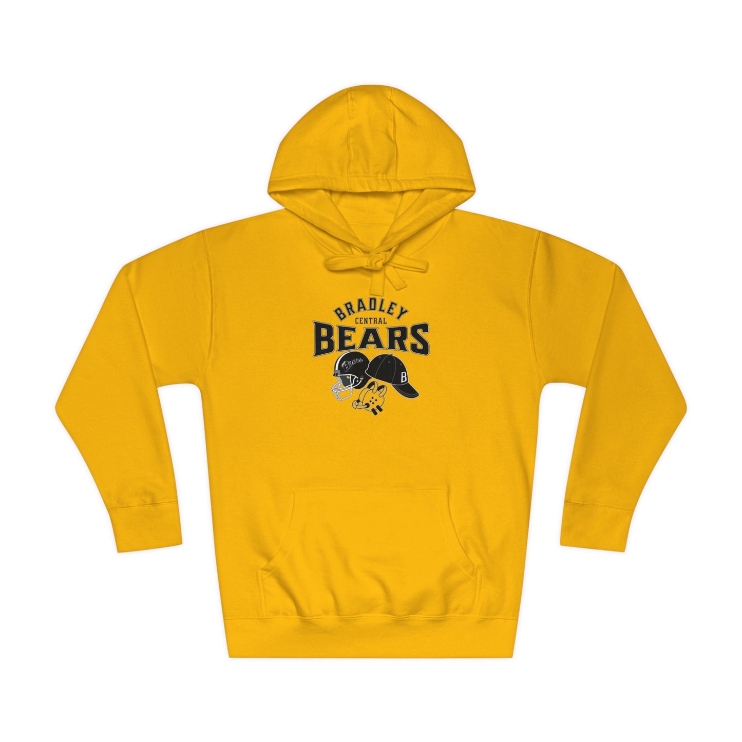 Personalized BCHS Bears 3 Sport Athlete Mom, Wrestling Headgear, Baseball Hat, & Football Helmet Unisex Fleece Hoodie