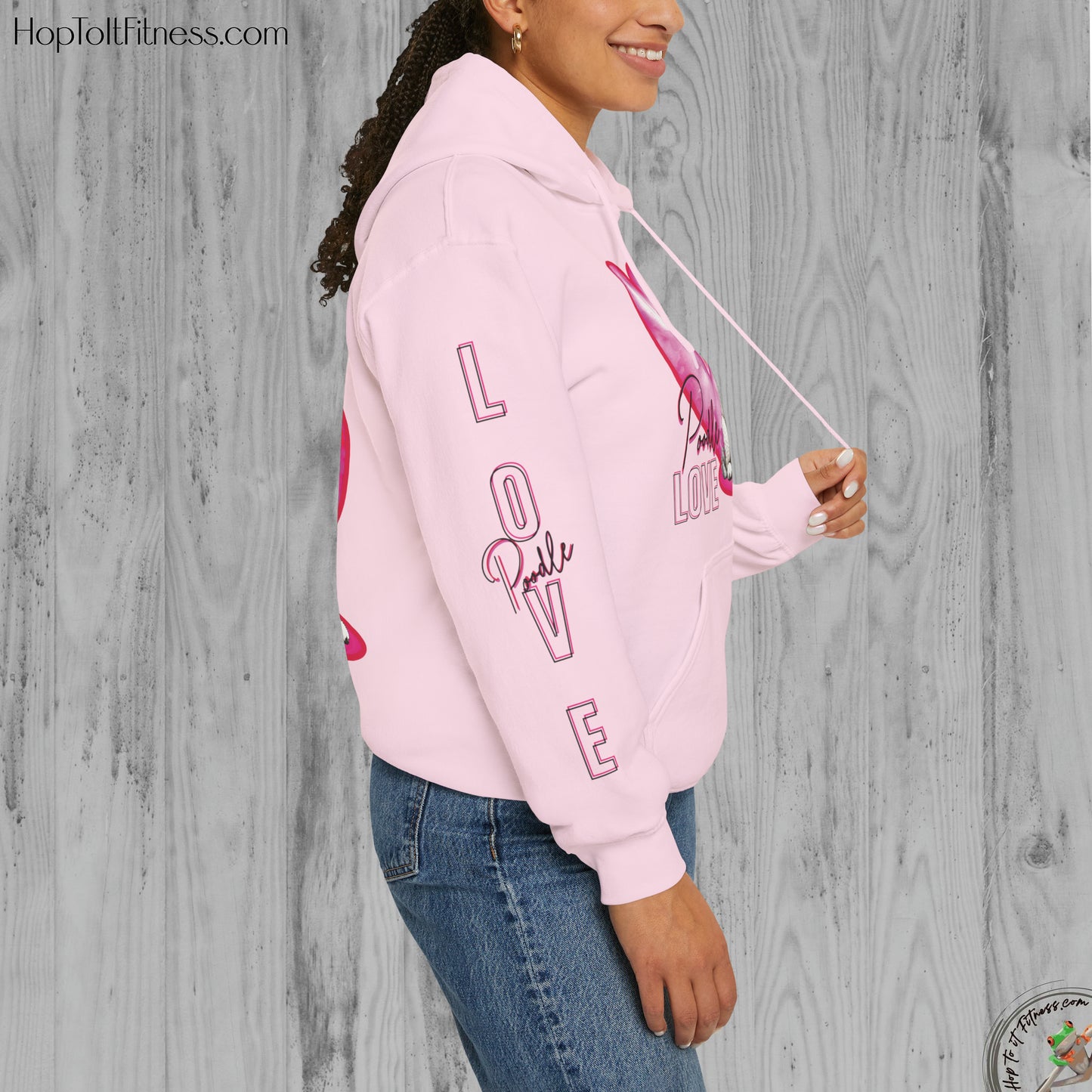 Personalizable Arm Sleave Poodle Love Unisex Heavy Blend™ Hooded Sweatshirt