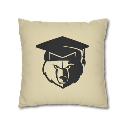 Custom Graduation Pillowcase – "BCHS Class of 2026 Bears" Faux Suede Throw Pillow