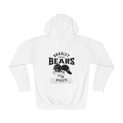 Personalized BCHS Bears 3 Sport Athlete Mom, Wrestling Headgear, Baseball Hat, & Football Helmet Unisex Fleece Hoodie