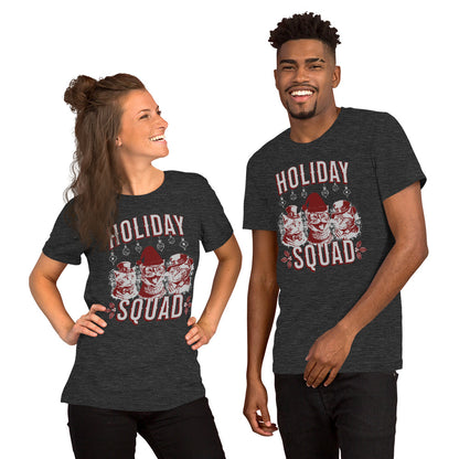 Holiday Squad Cool Cats Red Steam Punk Christmas Unisex T-shirt