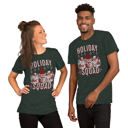 Holiday Squad Cool Cats Red Steam Punk Christmas Unisex T-shirt