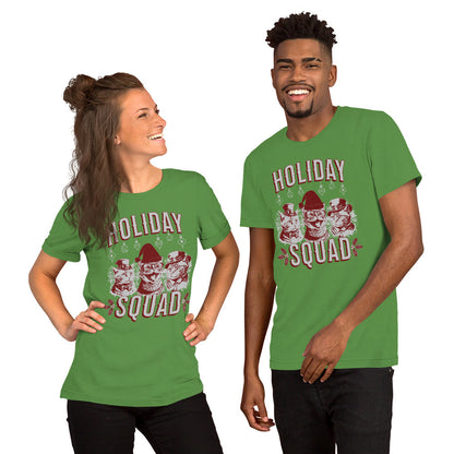 Holiday Squad Cool Cats Red Steam Punk Christmas Unisex T-shirt