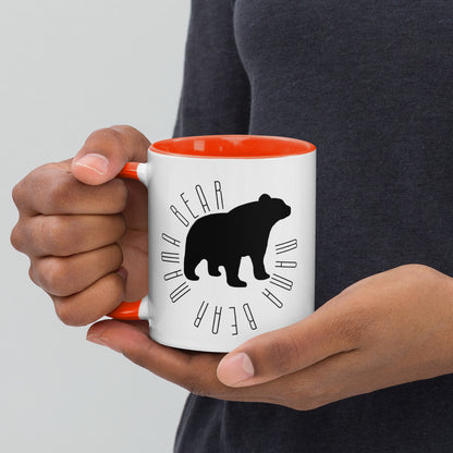 Mama Bear Circle Mug Black and White with color inside 11oz or 15oz