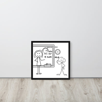 Pi Day Pie Day Female Chalkboard Framed Poster