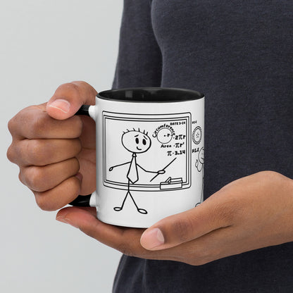 Pi Day Pie Day Mug Male Teacher with Color Inside